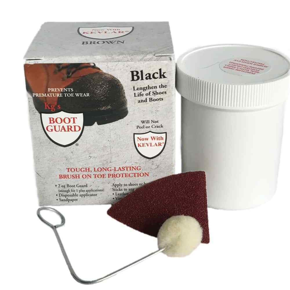 Kg's Boot Guard Black Brush-on Boot Guard Work Boot Toe Protector 2 Oz. New