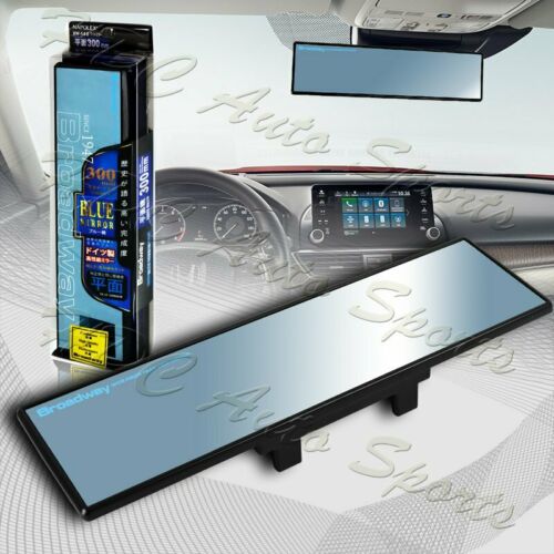 Broadway 300mm Wide Flat Interior Clip On Rear View Blue Tint Mirror Universal 1