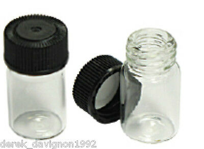 (1) Mini 1" Glass Vial Bottle For Your Gold Pan Gold!