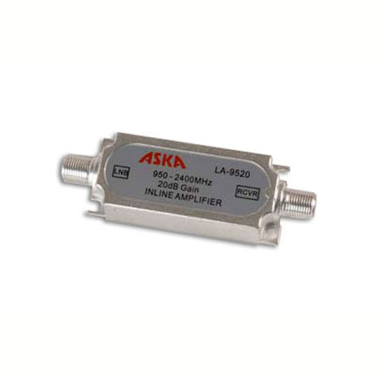 Aska 20 Db In-line Amplifier Satellite Dbs Lnb 2 Ghz 900-2150 Mhz Signal Amp