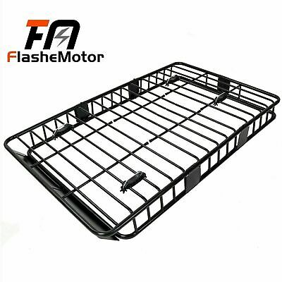 Universal 64" Black Roof Rack Extension Cargo Top Luggage Hold Carrier Basket