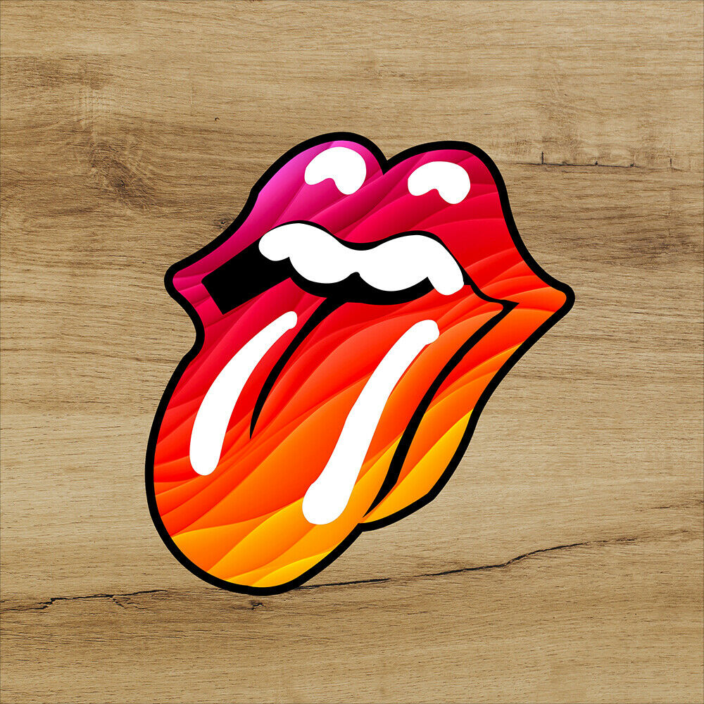 Rolling Stones Lips 3" Psychedelic Premium Quality Vinyl Decal Sticker