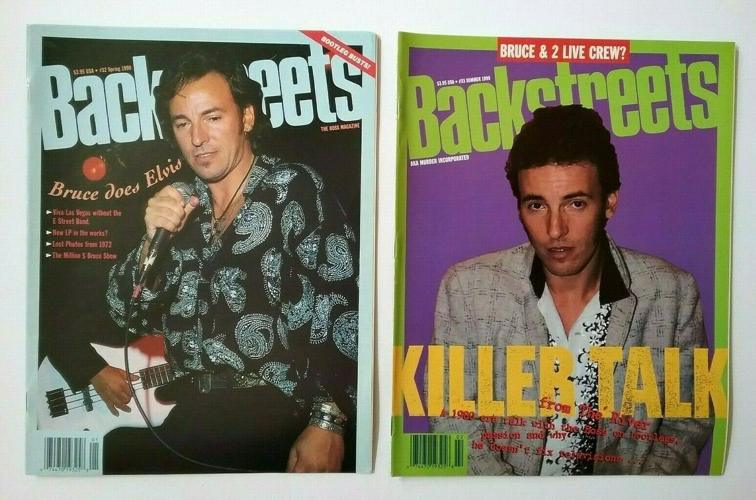 "backstreets" The Boss Magazine Two Issues "bruce Springsteen & E Street Band"