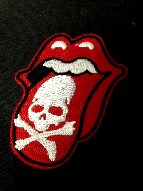 Rolling Stones Skull & Bones Logo Patch No Filter Tour Iron On Sew Hoodie Jacket