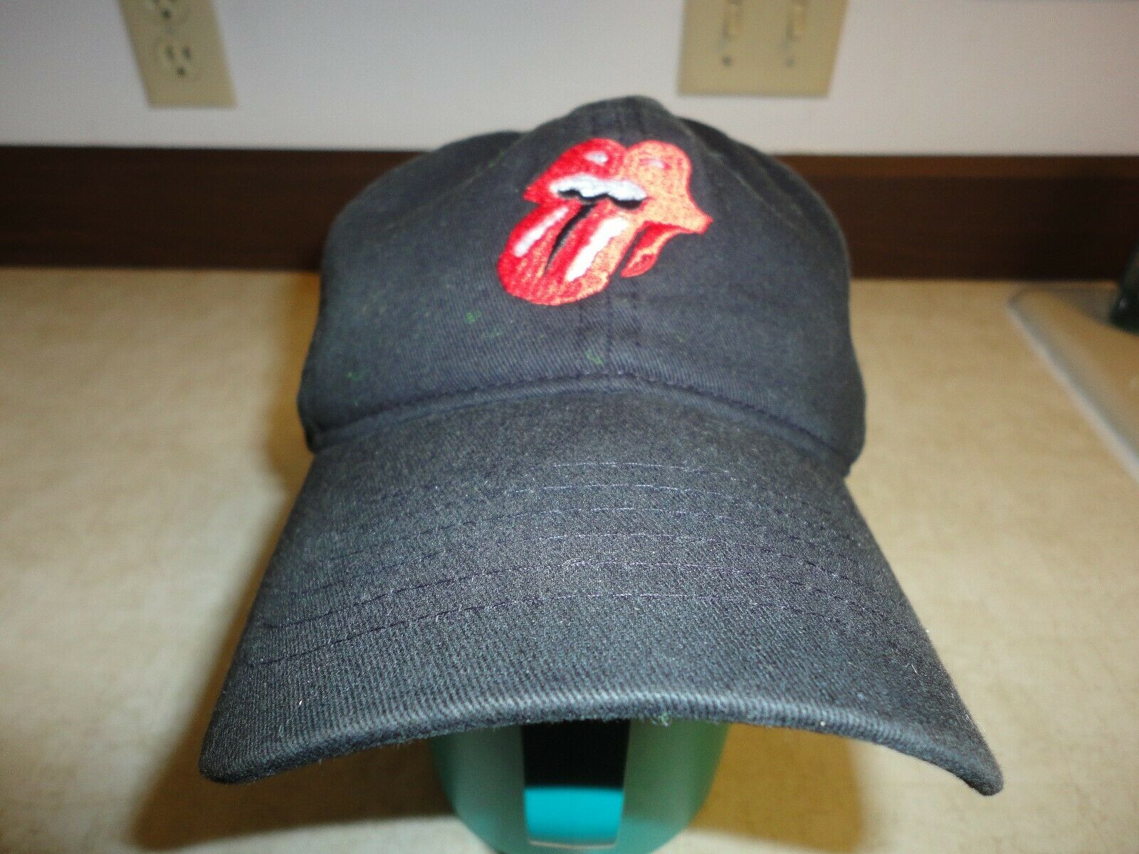 Rolling Stones Hat Cap Osfa Strapback Buckle Embroidered Pre Owned